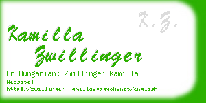 kamilla zwillinger business card